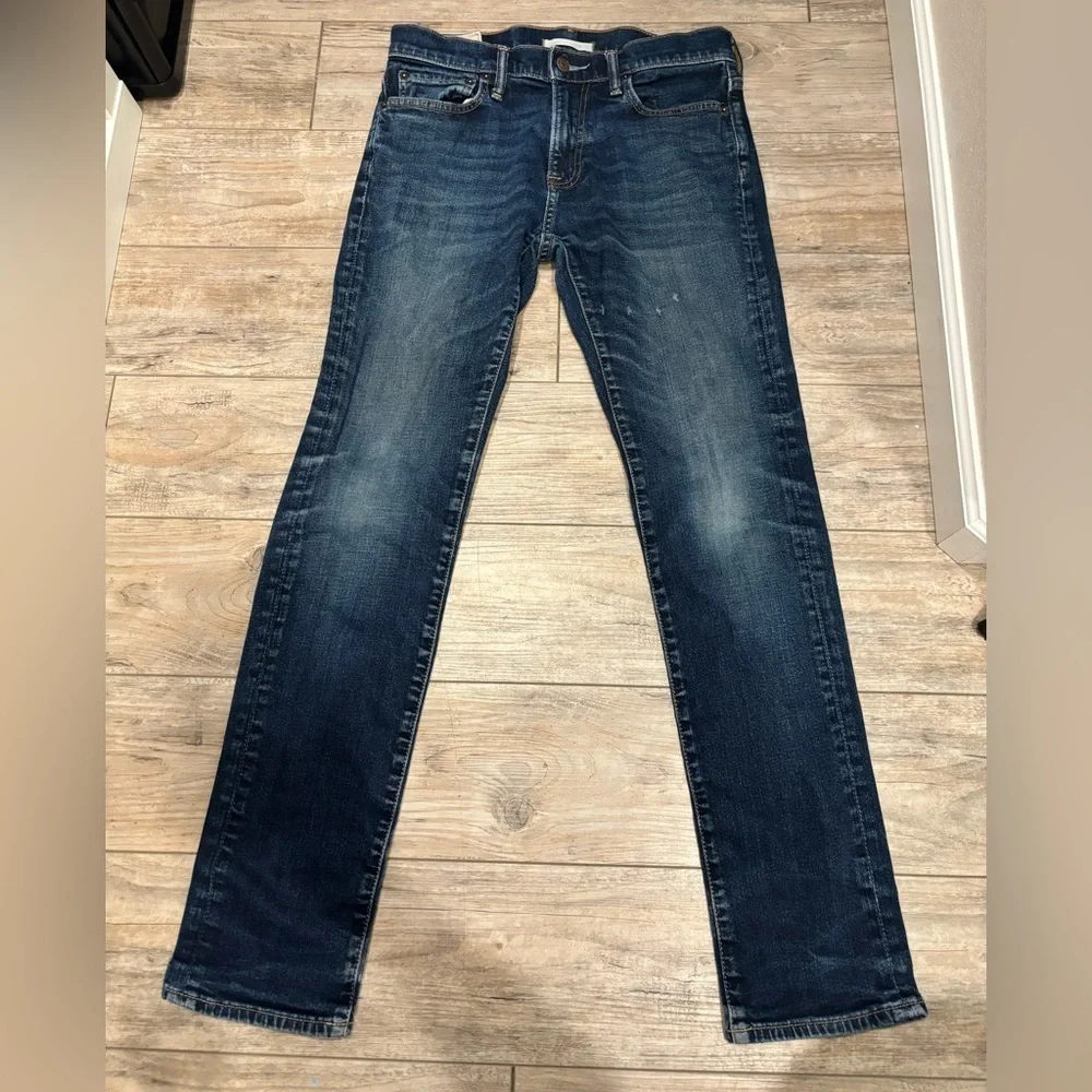 Abercrombie & Fitch Mens Distressed Blue Skinny Jeans Size 31 X 32
